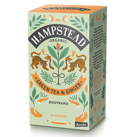 Hampstead Tea Grøn Te & Ingefaer Økologisk Demeter | 20 br fra Hampstead Tea på Mecindo.dk