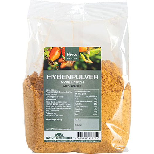 Natur-Drogeriet Hyben Pulver M. Kerner Fint | 500 gr fra Natur-Drogeriet på Mecindo.dk
