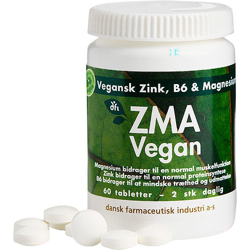 Grønne dfi vitaminer ZMA Vegan | 60 tabletter