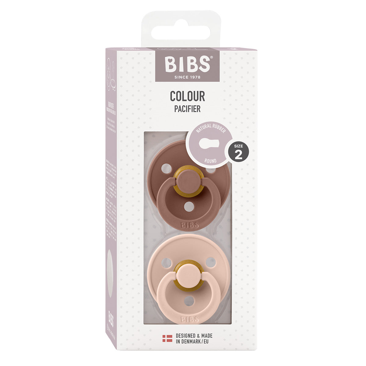BIBS Colour Latex Size 2 Woodchuck/Blush 2 PACK fra BIBS på Mecindo.dk