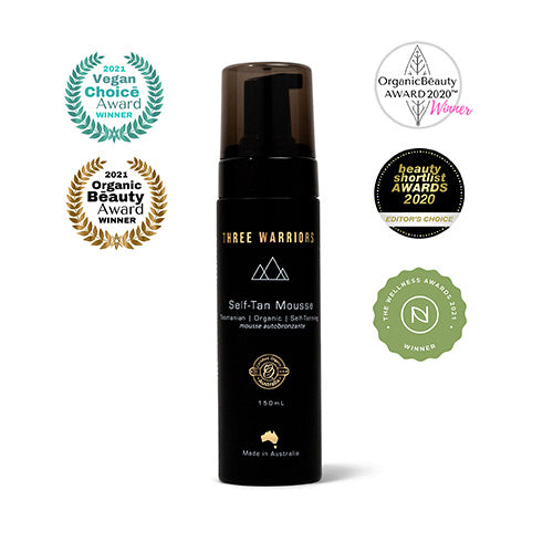 Three Warriors Self-tan Mousse 150ml | 150 ml fra Three Warriors på Mecindo.dk