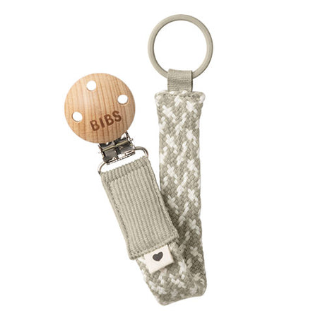 BIBS Pacifier Clip Braided Sand/Ivory fra BIBS på Mecindo.dk