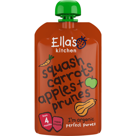 Ellas Kitchen Babymos butternut, gulerod, æble & sveske 4 mdr. Økologisk | 120 g fra Ellas Kitchen på Mecindo.dk