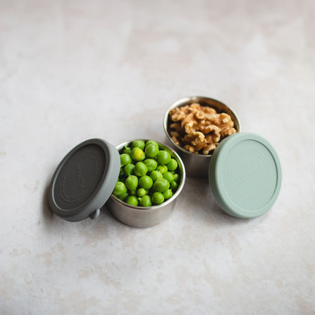 AYA&IDA Snack Container | Dark Grey/mint Green fra AYA&IDA på Mecindo.dk