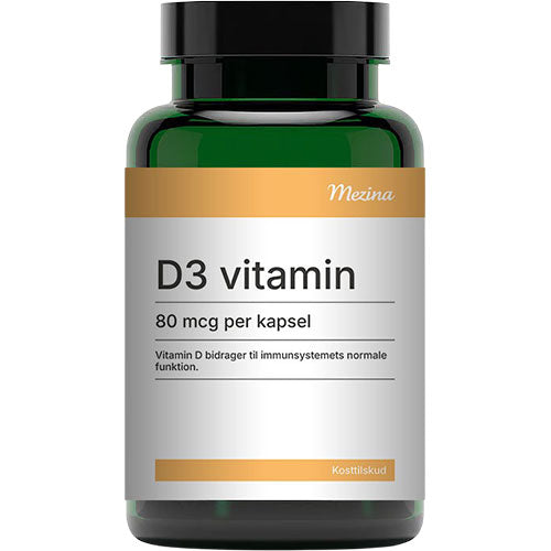 Mezina D3 vitamin 80 mcg | 200 KAP fra Mezina på Mecindo.dk