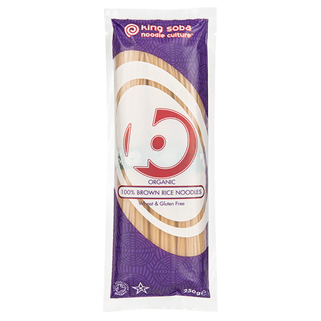King Soba Brun Ris Nudler Økologisk | 250 gr fra King Soba på Mecindo.dk