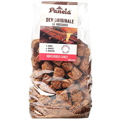 Panela Rå rørsukker cubes, Økologisk | 500 gr fra Panela på Mecindo.dk