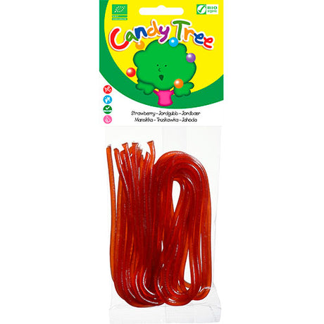 Candy Tree Snørebånd Jordbær Økologisk | 75 g fra Candy Tree på Mecindo.dk