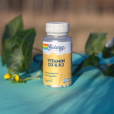 Solaray Vitamin D3 & K2 | 60 kapsler fra Solaray på Mecindo.dk