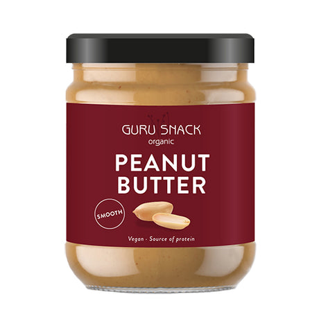 Guru Snack Peanutbutter Smooth Økologisk | 250 gr fra Guru Snack på Mecindo.dk