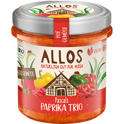 Allos Smørepålaeg Paprika Trio Økologisk | 135 gr fra Allos på Mecindo.dk