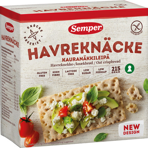 Semper Knaekbrød Havre Glutenfri | 215 gr fra Semper på Mecindo.dk