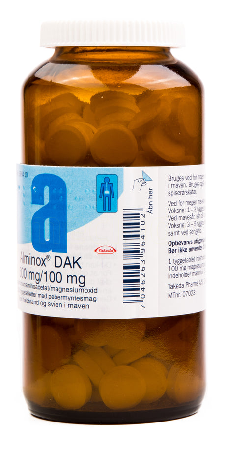 Alminox Dak Tyggetabletter | 200 Tabl. fra Otinova på Mecindo.dk