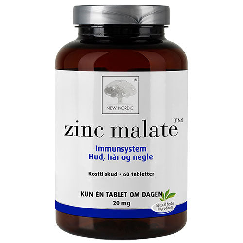 New Nordic Zinc Malate | 120 Tabl. fra New Nordic på Mecindo.dk