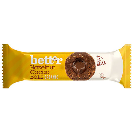 bett’r Frugtkugler Med Fyld Af Hasselnød/kakao Økologisk | 45 gr fra bett’r på Mecindo.dk
