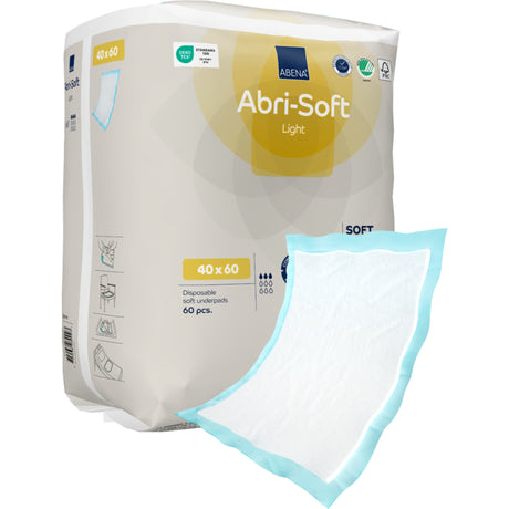 Abena Abri-soft Light Underlag 60x40cm | 60 stk fra Abena på Mecindo.dk