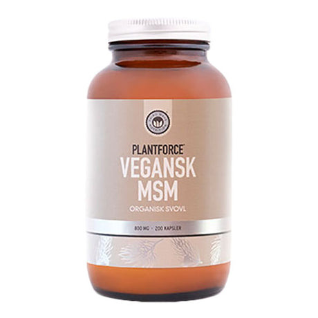 Plantforce Msm Plantebaseret Organisk Svovl | 200 kapsler fra Plantforce på Mecindo.dk