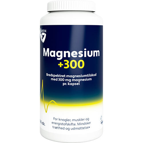 Biosym Magnesium +300 | 160 kapsler fra Biosym på Mecindo.dk