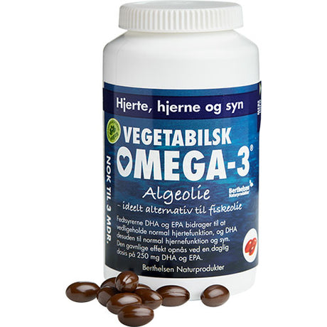 Berthelsen Vegetabilsk Omega-3 | 180 kapsler fra Berthelsen på Mecindo.dk
