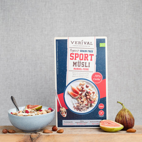 Verival Protein Müsli - Mandel-figner Økologisk | 300 gr fra Verival på Mecindo.dk