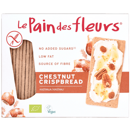 Le pain des fleurs Knækbrød Kastanie Glutenfri Økologisk | 150 g fra Le pain des fleurs på Mecindo.dk
