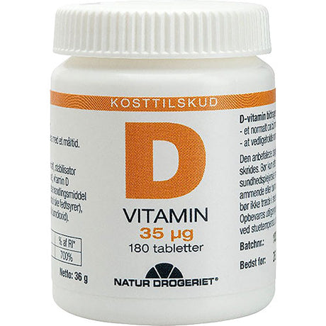 Natur-Drogeriet D3-vitamin 35 Ug | 180 Tabl. fra Natur-Drogeriet på Mecindo.dk