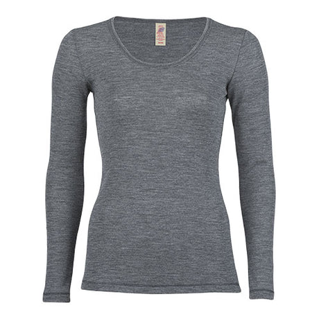 Engel Natur Langaermet Bluse, Ren Uld, Slate | Str. 42/44 fra Engel Natur på Mecindo.dk