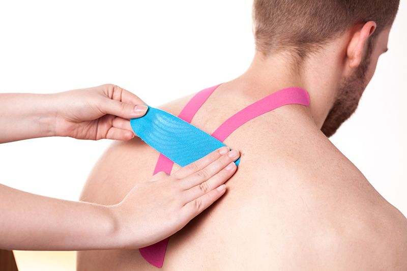 Biovita Kinesiotape Blå 7,5cm x 5m fra Mecindo.dk på Mecindo.dk