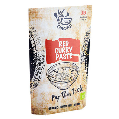 ONOFF SPICES Thai Red Curry Paste Økologisk | 50 gr fra ONOFF SPICES på Mecindo.dk
