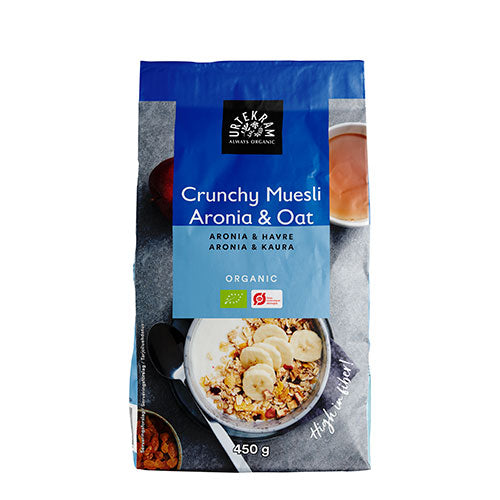 Urtekram Crunchy Mysli Aronia & Havre Økologisk | 450 gr fra Urtekram på Mecindo.dk