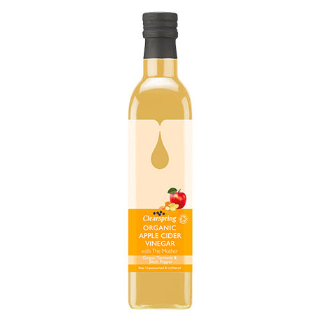 Clearspring AEblecidereddike Økologisk M.ingefaer, Gurkemeje, Peber & Eddikemor | 500 ml fra Clearspring på Mecindo.dk