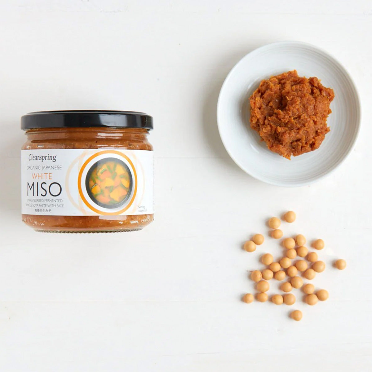 Clearspring Miso White Rice Økologisk Upasteuriseret | 270 gr fra Clearspring på Mecindo.dk