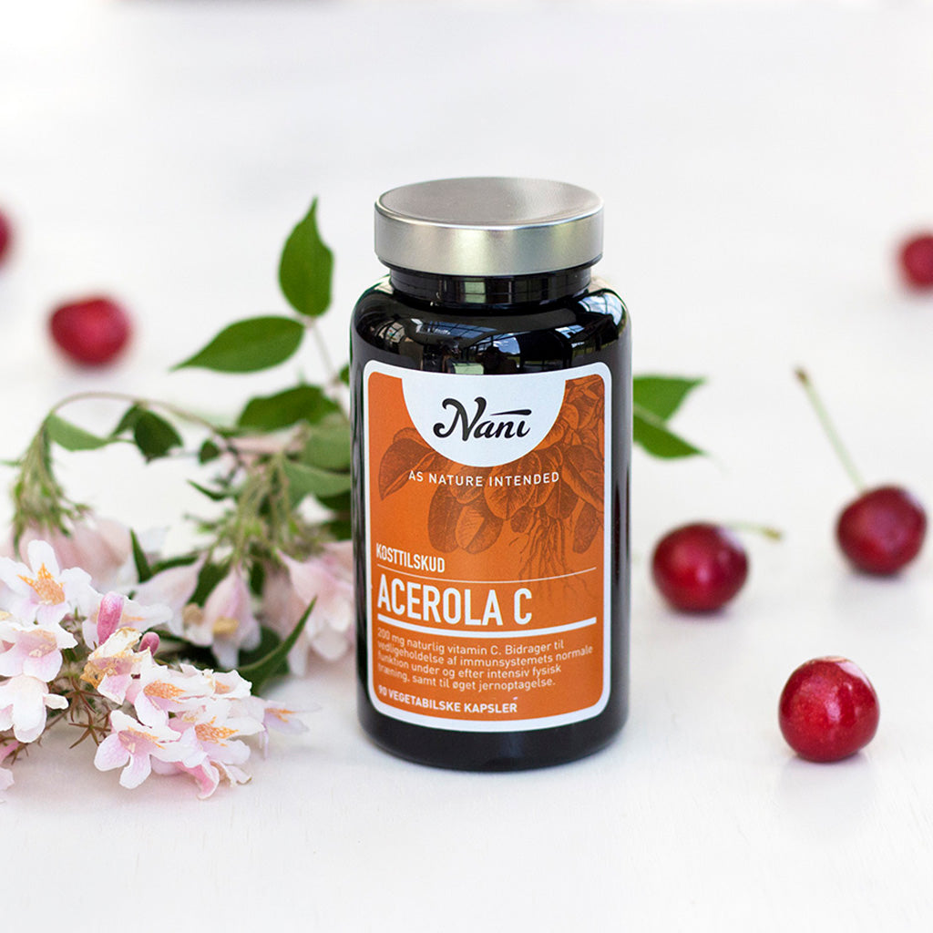 Nani Acerola C-vitamin | 90 kapsler fra Nani på Mecindo.dk
