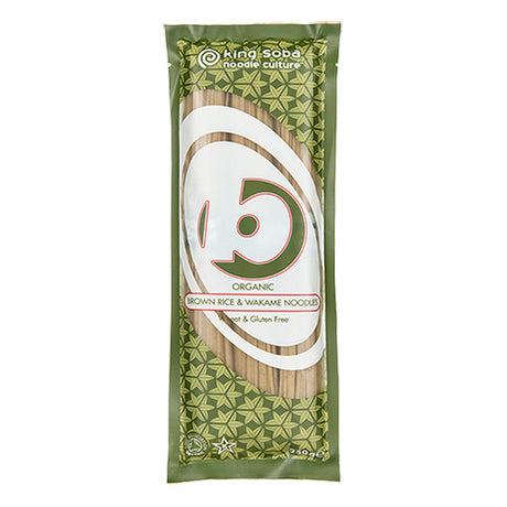 King Soba Brun Ris & Wakame Nudler Økologisk | 250 gr fra King Soba på Mecindo.dk