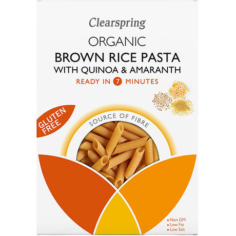 Clearspring Brune Ris Penne M Quinoa & Amaranth Økologisk | 250 gr fra Clearspring på Mecindo.dk