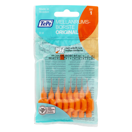 TePe Mellemrumstandbørster Orange | 8 stk fra TePe på Mecindo.dk