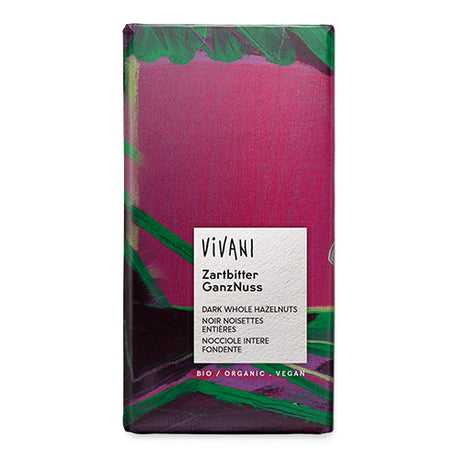 Vivani Chokolade Mørk M. Hel Nød Økologisk | 100 gr fra Vivani på Mecindo.dk