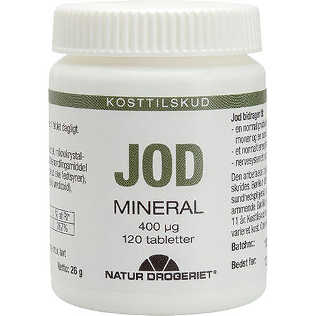 Natur-Drogeriet Jod Tabletter 400 Μg | 120 Tabl. fra Natur-Drogeriet på Mecindo.dk