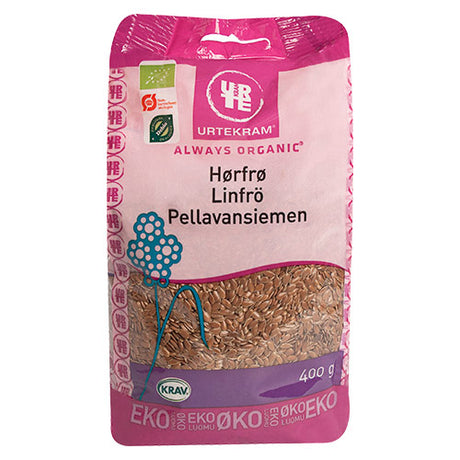 Urtekram Hørfrø Brune Økologisk | 400 gr fra Urtekram på Mecindo.dk