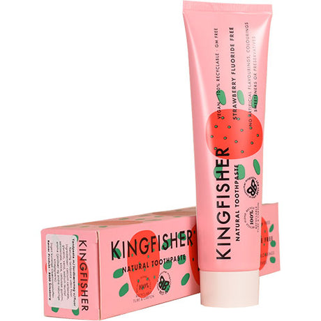 Kingfisher Toothpaste Tandpasta med Jordbærsmag uden fluor. | 100 ML fra Kingfisher Toothpaste på Mecindo.dk
