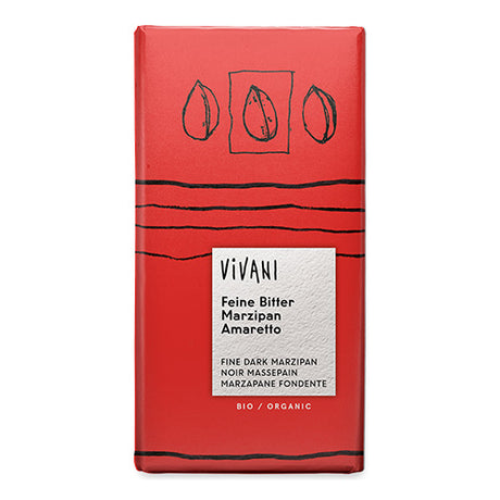Vivani Mørk Marcipan Amaretto Økologisk | 100 gr fra Vivani på Mecindo.dk