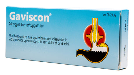 Gaviscon Tyggetabetter | 20 Tabl. fra Gaviscon på Mecindo.dk
