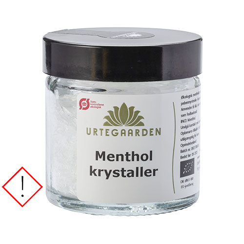 Urtegaarden Mentholkrystaller Økologisk | 20 gr fra Urtegaarden på Mecindo.dk
