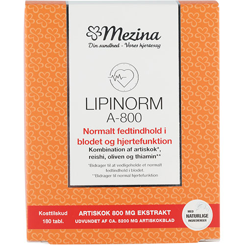 Mezina Lipinorm A-800 | 180 tabletter fra Mezina på Mecindo.dk