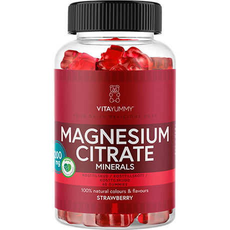 VitaYummy Magnesium Citrate (Strawberry) | 60 Vingummi