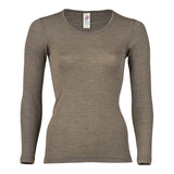 Engel Natur Bluse Merinould & Silke Walnut | Str. 34/36 fra Engel Natur på Mecindo.dk