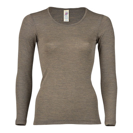 Engel Natur Bluse Merinould & Silke Walnut | Str. 34/36 fra Engel Natur på Mecindo.dk