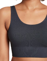 Boody Ribbed Seamless Bra Storm | Str. Xs fra Boody på Mecindo.dk