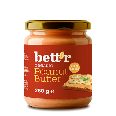 bett'r Peanut Butter Økologisk | 250 gr fra bett'r på Mecindo.dk