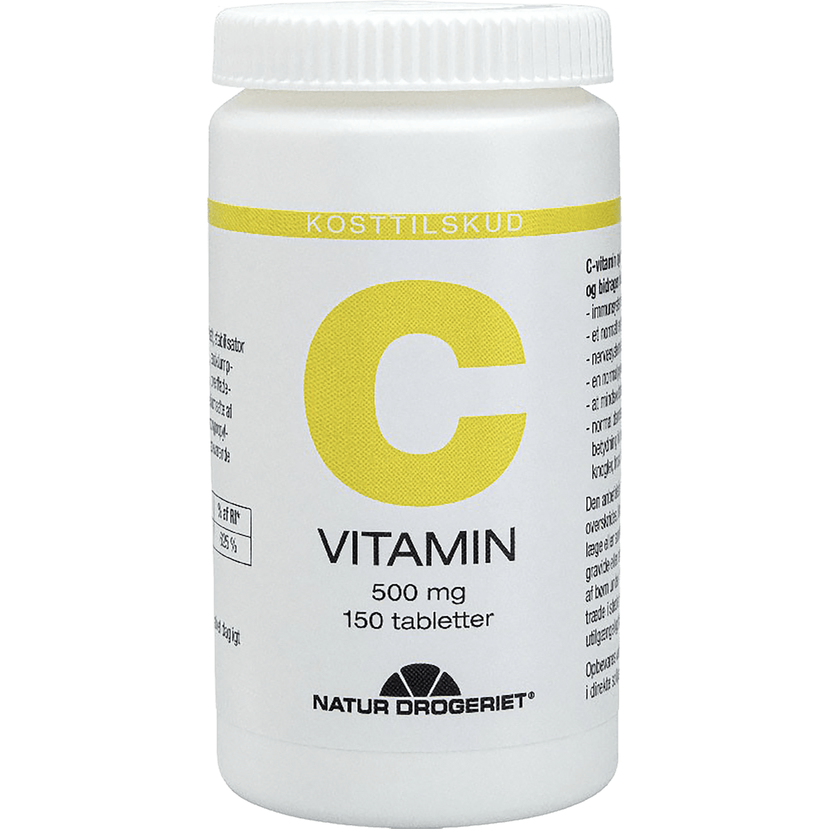 Natur-Drogeriet C Vitamin 500 Mg | 150 tabletter fra Natur-Drogeriet på Mecindo.dk